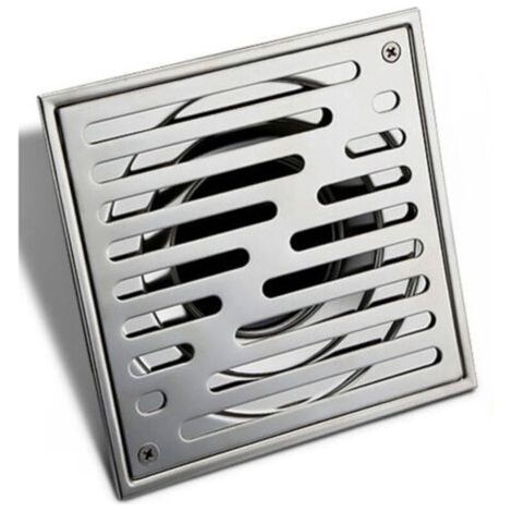 Quadratischer Edelstahl-bodenablauf, Geruchshemmender Badezimmer-duschablauf, Großer Durchmesser 150 X 150 Mm