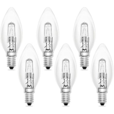 Set Mit 6 Glühbirnen C35 E14 230 V, 28 W, Transparente Kerze, E14, Dimmbar, Warmweiß 2700 K, C35-kerzenbirnen Für Kronleuchter, Wandleuchten, Deckenleuchten