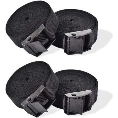 Zurrgurt, 4 Stück, Ratschen-spanngurt, Sicherungsgurte, Gurt Mit Spannschnalle, Befestigungsgurt Für Motorrad, Auto, Fahrradträger, Gepäck, 2,5 Cm X 1 M