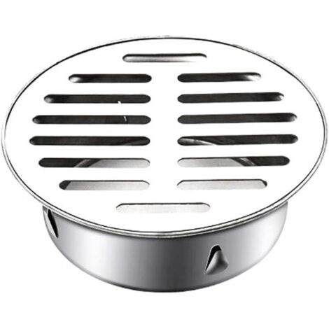 Bodenablauf Aus Edelstahl, 110 Mm – Anti-blockier-siphon Für Balkon Und Badezimmer – Runder Deckel, Hochwertiger Siphon