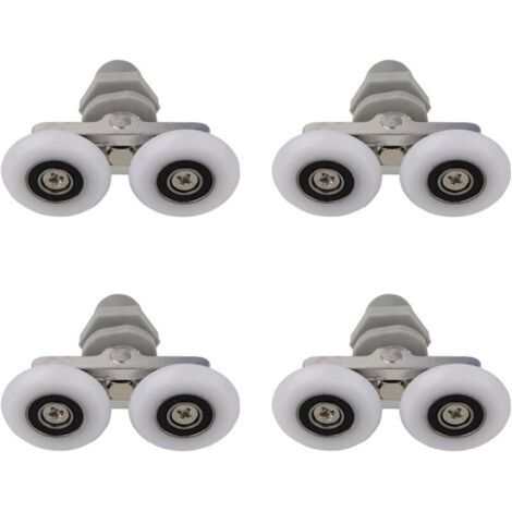 Roulettes Doubles Für Porte De Douche Roulettes Coulissantes Porte Salle De Bain De Douche De Rechange, Teile Des Austauschs 25 Mm 4 Stück