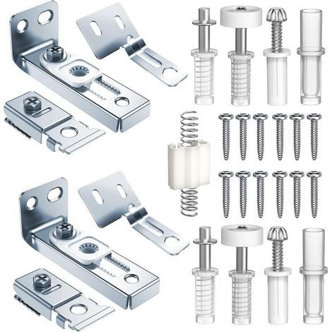 Falttür-hardware-kit, Passend Für 7/8" Bis 1" Schienen, Falttür-installations- Und Reparaturteile (2-teiliges Falttür-hardware-kit
