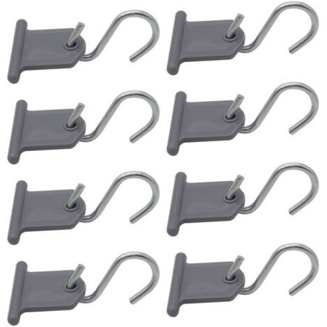 Set Mit 8 Markisenhaken, Camping-auto-markisenzubehör, S-förmiger Haken, Einfach Zu Installieren, Für Wohnmobil, Wohnwagen, Innen- Und Außenbereich, Zubehör, Weihnachtszelt (grau)