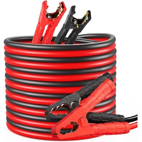 Abladekabel 12 V/24 V, Batteriekabel Für Kraftfahrzeuge In Kupfer (4 M, 1500 A) – Abladekabel Für Diesel Mit Schutzausrüstung Und Transportbeutel – Für Fahrzeug Und Lkw