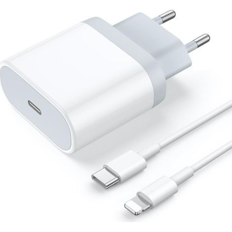20 W Usb-c-schnellladegerät Und 1 M Lightning-kabel, Netzteil, Schnellladung Für Iphone 14/14 Pro/14 Pro Max/13/12/11/xr/xs/x/ipad