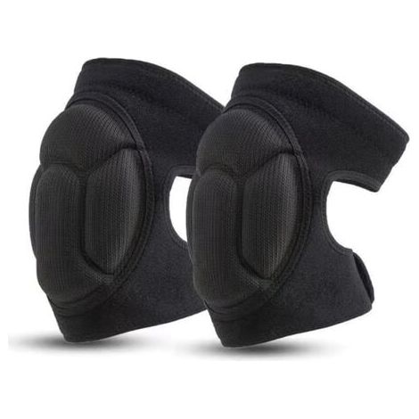 1 Paar Arbeits-knieschützer, Schwarze Schützende Garten-knieschützer, Rutschfeste Knieschützer, Anti-kollision, Multifunktionale Garten-knieschützer – Schwarz L