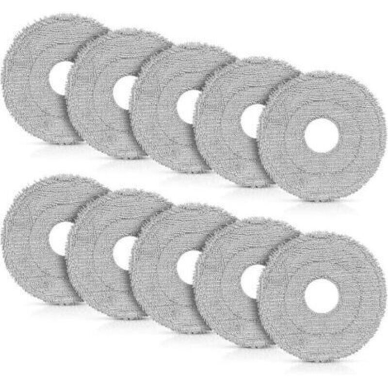 Lot Von 10 Serpillières Für Robot Aspirateur Dreame L10s Ultra Gen 2 / Mova E30 Ultra / L10s Pro Ultra / X40 Ultra / X40 Master/l40 Ultra/x50 Ultra Complete, Zubehör Tampons De Nettoyage Micro