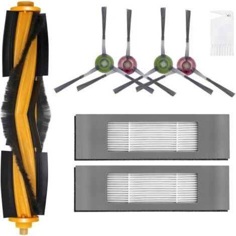 8 Teile, Zubehör Für Ecovacs Deebot Ozmo 950/920/n7/n8/n8+/t8/t8+/t8 Aivi/t8 Aivi+/t9/t9+ Staubsauger, 1 Hauptbürste, 2 Filter, 4 Seitenbürsten, 1 Reinigungsbürste