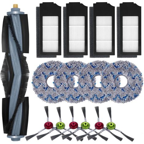Zubehör Für Ecovacs Deebot X1 Omni / X1 E Omni / X1 Turbo Staubsauger: 1 Hauptbürste, 6 Seitenbürsten, 4 Reinigungstücher, 4 Filter -