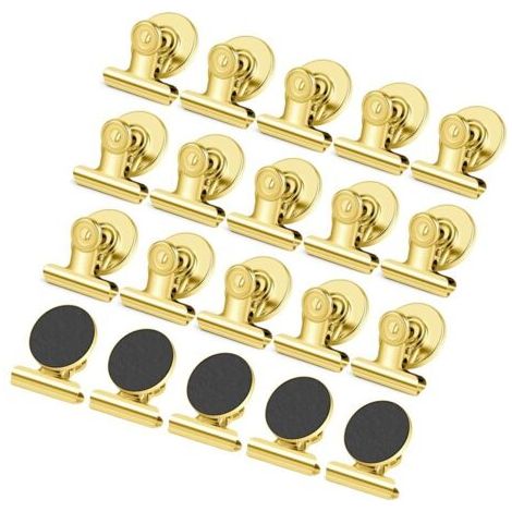 Magnetklammern, Gold, 3,13,7 Cm, 20er-set, Für Kühlschränke Und Lagerschränke.