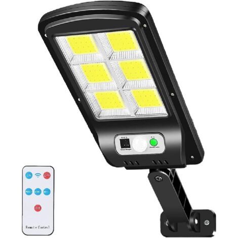 Lampe Solaire Extérieur, 6000lm Led Reverbères Lumière Solaire Projecteur Détecteur De Motion 3 Modi Ip67, Außenbereich Für Garten, Garage, Hof, Treppe, Terrasse (1 Stück)