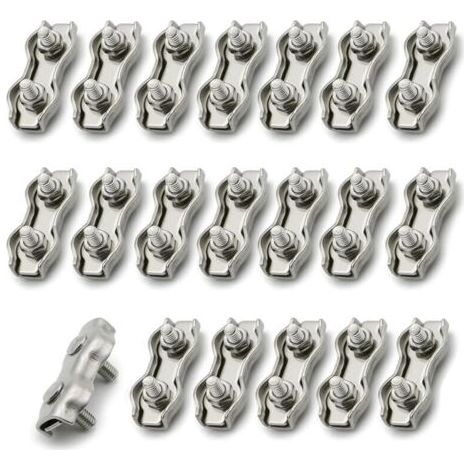 20 Kabelbinder Aus Edelstahl Zur Befestigung Von Seilen, Drähten, Metallkabeln, Ideal Zur Aufbewahrung Und Sicherung