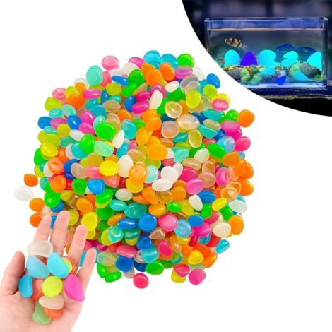 300 Leuchtende Kieselsteine ​​für Dekorative Außentöpfe, Für Gärten, Straßen, Außendekorationen, Aquarien, Wege, Schwimmbäder, Nachtbeleuchtung