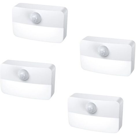 Led-nachtlicht-bewegungsmelder (4er-set) – Selbstklebend, Küchenbeleuchtung, Treppenhaus, Kleiderschrank, Wirtschaftlich Und Praktisch