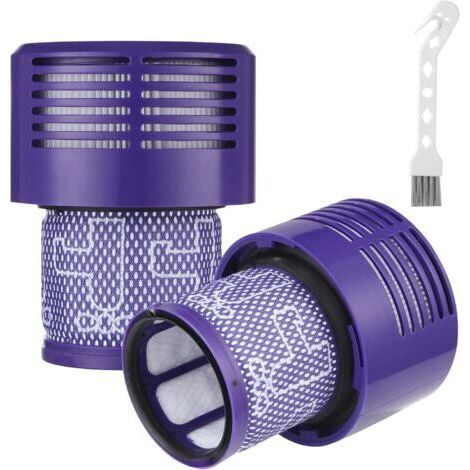 2 Filter Für Dyson V10, Mit 1 Reinigungsbürste, Ersatzwaschfilter Für Dyson V10 Cyclone Series, V10 Absolute, V10 Animal, V10 Total Clean, V10 Motorhead (v10-2pcs)