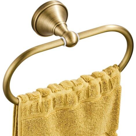 Anneau-torchon Ovale Porte-serviette In Laiton Antique. Support-serviette Für Küchenaccessoires. Salle De Bain, Fest An Der Wand Befestigt, Bronzebrossé