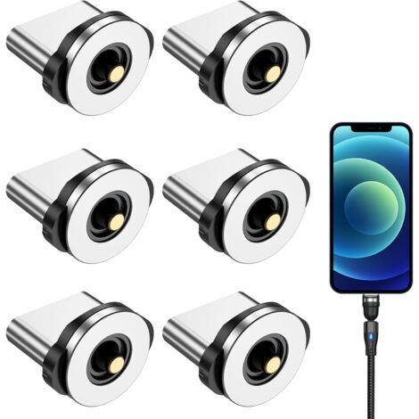 Magnetischer Usb C, 6 Stück Typ C Magnetischer Adapter, Magnetischer Stecker-adapter, Staubschutz, Magnetisches Ladegerät Für Magnetisches Usb-ladekabel