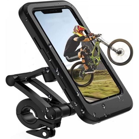 Cyslmuk – Telefonhalter Für Fahrrad Und Motorrad – Wasserdichter Touchscreen – 360°-drehung – Kompatibel Mit Smartphones Bis 6,7 Zoll – Einfache Installation