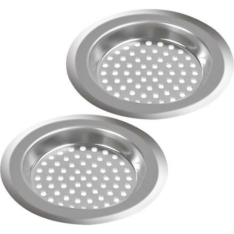 Abflusssieb – 2 Stück, Küchenabflusssieb, Edelstahl-abflusssieb, Badezimmer-abflusssieb, Küchenspülen-rost Zur Isolierung Von Schlacke Und Zur Verhinderung Von Würfeln
