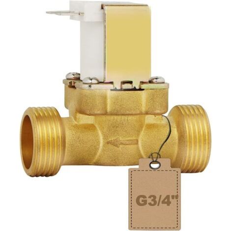 Dc 12v Magnetventil Wasserhahn G3/4" N/c Normal Geschlossen, Messing-durchflusskontrolle Für Industrielle Anwendungen