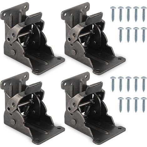 90° Klappbare Tischbeinscharniere – 4er-pack Selbstsichernde Scharniere 68 X 63 X 54 Mm, Klapptischzubehör Mit Schloss, Tragfähigkeit 80 Kg