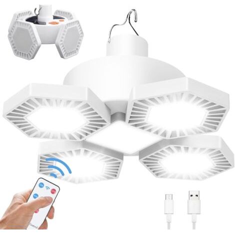 169 Led Solar Campingleuchte, Usb Wiederaufladbar, Mit Fernbedienung, Mobiles Arbeitslicht, 5 Modi, 360° Wasserdicht