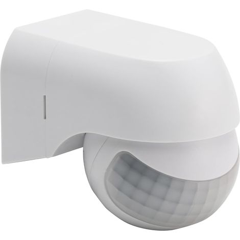 1 X Ip44 Wasserdichter Pir-infrarot-bewegungsmelder Für Innen/außen, Erfassungsbereich Bis Zu 12 M Bei 180°, 110–220 V Ac-stromversorgung, Weiß