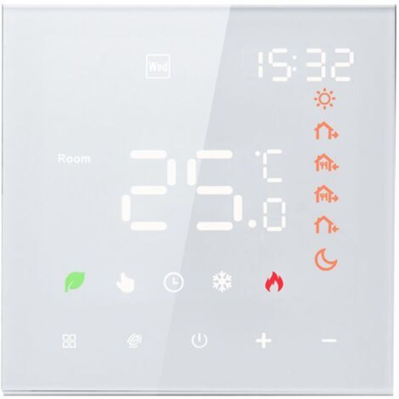 Intelligenter Thermostat, 3a Thermostat Mit Programmierbarer Numerischer Anzeige Und Taktilem Lcd-display Zum Chauffieren Im Wasser, Thermostat Mit Intelligenter Numerischer Wandsteuerung Zum Chauffie