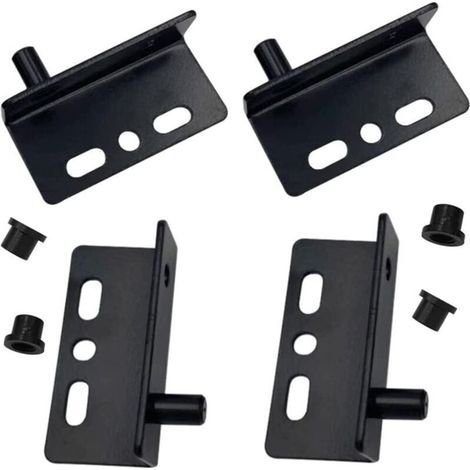 4er-pack Türscharniere Mit Sockel, Schwarzer Rechter Winkel, Hardware-zubehör Mit Schrauben Und Kunststoffkappen