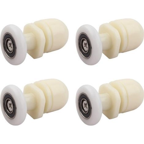 Duschtürrollen, 4 Stück Messing-duschtür-gleitrolle, Für Rollen Für Ersatz-gleitglastür-laufrollen Für Die Dusche (19 Mm)