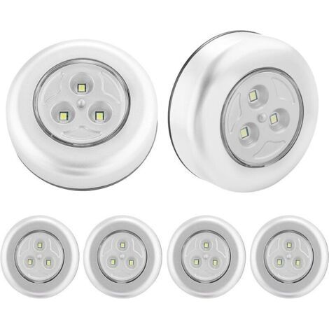 Lot Von 6 Selbstklebenden Led-fenstern Für Lebensmittel In 3 Stapeln Für Schrank/schrank/etagère/entrée/cuisine/allée