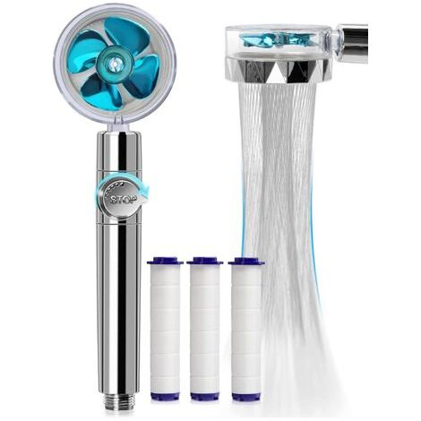 Handheld-regenduschkopf Mit Turbolader, Großer Wasserfilter, Hautverschönerndes, Kraftvolles, Aufgeladenes Heimbad