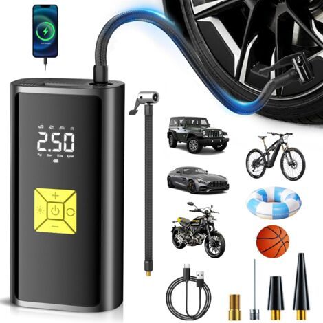 150 Psi Kabelloser Tragbarer Luftkompressor, Elektrische Pumpe Für Fahrrad, Motorrad