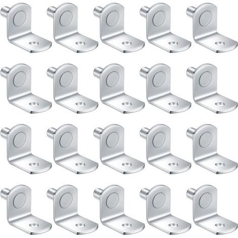 20 Stück Metall-regalstützstifte In L-form, 5 Mm Halterungshalterung, Halterungen Und Stützen Für Regale Für Möbel, Schränke, Schränke, Bibliotheken