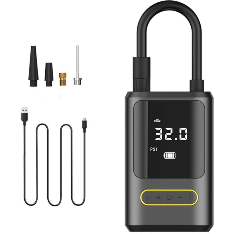 4000 Mah Mini-elektro-luftpumpe, Tragbarer Luftkompressor, 150 Psi Akku-reifenfüller Mit Digitalem Lcd-display, Wiederaufladbare Luftpumpe Für Auto, Fahrrad, Motorrad, Roller