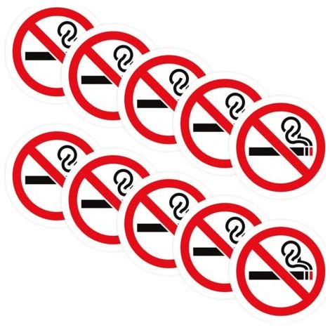 10 Wasserfeste „rauchen Verboten“-aufkleber, Geeignet Für Unternehmen, Büros, Schulen, Fahrzeuge Und Andere Öffentliche Orte
