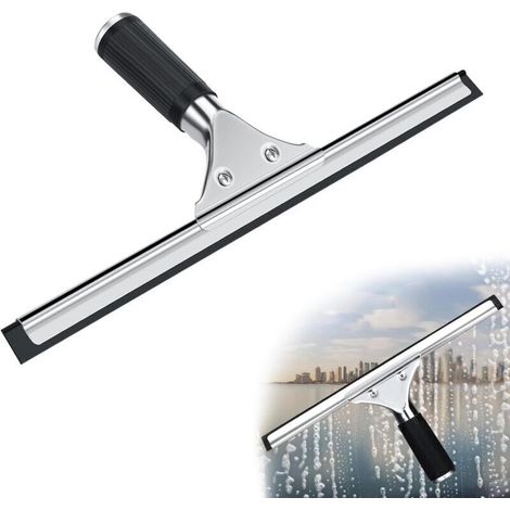 Raclette Auf Dem Glas, Raclette Aus Rostfreiem Edelstahl Mit 25-cm-lamelle, Für Nettoyer Und Sécher Des Glases, Des Carrelage, Der Fenster, Des Salle De Bain, Zum Entfernen Von Toute Trac
