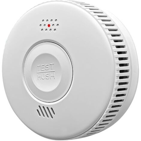 1 Rauchmelder, Feuermelder, Rauchmelder Mit Fortschrittlichem Fotoelektrischem Sensor, Überwachter Alarm Mit Wiederaufladbarer Batterie Mit 3 Jahren Batterielebensdauer, Alarm