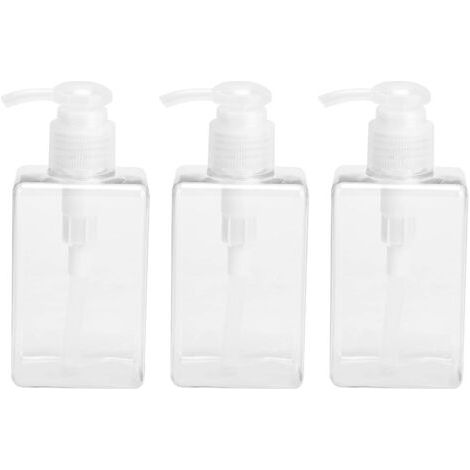 3 Stück 150 Ml Transparente Reiseflaschen, Leere Kunststoff-pumpflaschen, Kleiner Nachfüllbarer Quetschflaschenspender Für Shampoo, Körperwaschlotion