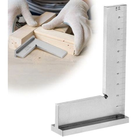 Equere A Chapeau, Blocks D'Angle Droit Pour Equerre Menuisier De Précision, Tools D'Ingénierie En Acier Au Carbone Solide Équerre Charpentier, Equerre Combinée À 90 Grad Avec Base
