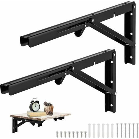 2 Stück Klapphalterung, 20 Zoll Bis 500 Mm Faltbare Regalhalterung, Robuste Edelstahl-klapphalterung,