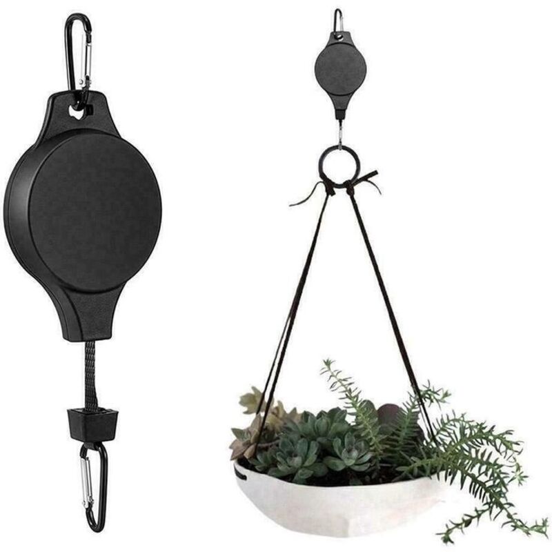 Gartenhaken – Einziehbare Pflanzenstützen – Verstellbar – Schwarz –