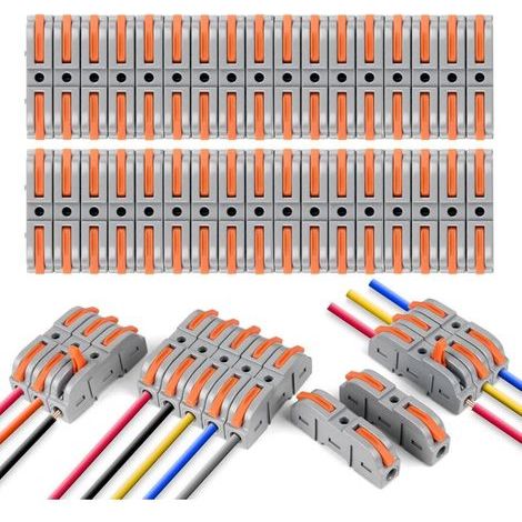 Schnelle Elektrische Anschlüsse Mit Kabel, 34-teilige Schnellanschlüsse Mit 1 Eingang Und 2 Eingängen, Schnelle Elektrische Domino-kabel, Kombinierte Kabelanschlüsse, Pa/pc-zündung