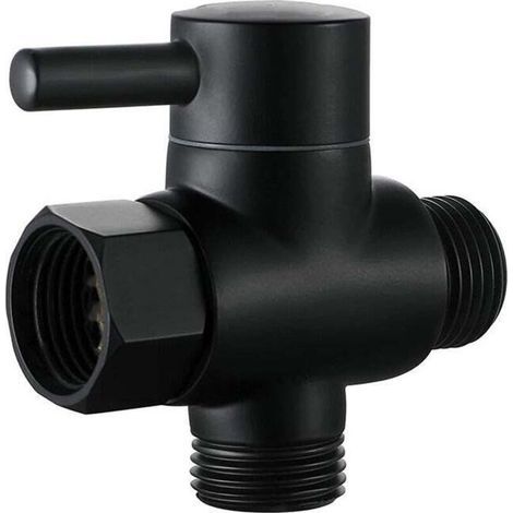 Duschsäulen-absperrventil, 1/2-duschkopfventil, A-t-handbrause Für Toilette (schwarz)