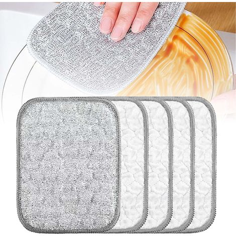 Wunderbare Metallbrosse Für Eine Sekundenschnelle Und Feuchte Anwendung, Mehrzweck-netz-tampons, Resistent Gegen Strahlen, Wiederverwendbare Wäsche-tampons (5 Stück)