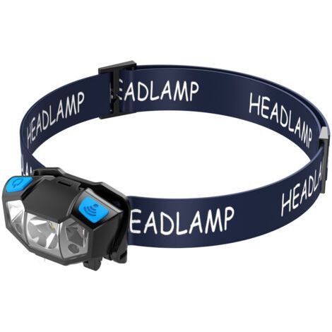 Leistungsstarke Led-stirnlampe, Über Usb Wiederaufladbar, Bewegungserkennung, Ultrahell, Wasserdicht, Verstellbare Taschenlampe