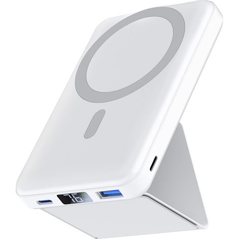 Externer Akku Für Iphone, Podoru Mag-safe Power Bank 10000 Mah, 22,5 W Pd Kabelloses Schnellladegerät, Mit Led-anzeige, Kompatibel Mit Iphone 14/13/12 Pro Max/pro/plus/mini, Weiß