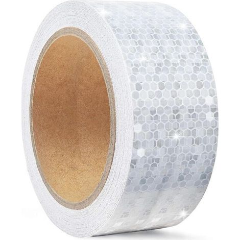 5 Cm X 10 M Selbstklebendes Reflektierendes Klebeband Für Den Außenbereich, Fluoreszierendes Klebeband Für Motorradhelme, Weißes Wasserdichtes Reflektierendes Sicherheitsband, Warnband Für Autos, Lkws