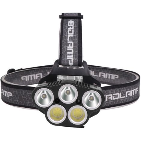 Wiederaufladbare Led-stirnlampe, 5 Led-stirnlampe, Wasserdichter Bewegungssensor, 6 Modi, Xpe- Und Cob-scheinwerfer-taschenlampen