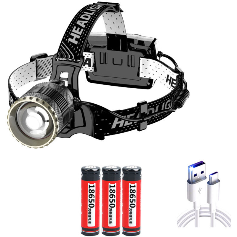 Wiederaufladbare Led-stirnlampe, Superhelle 12.000 Lumen, 3 Beleuchtungsmodi, Mit Gestensensor, Perfekt Zum Laufen, Joggen, Angeln Und Camping